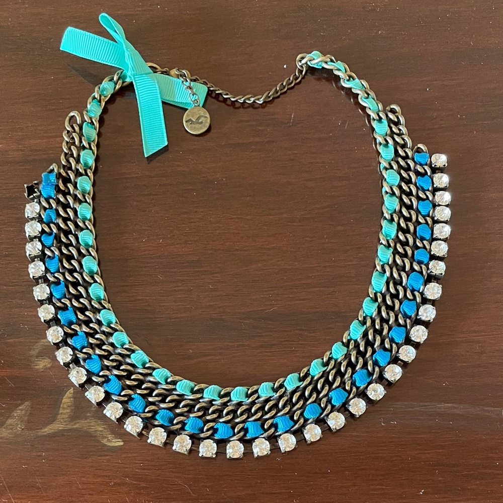 Hollister Turquoise and Silver Necklace